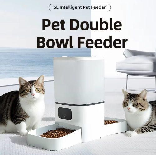 6L Intelligent Automatic Pet Double Bowl Feeder